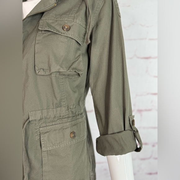 BAR III Army Green XS Utility Safari Cotton Field Jacket Size Extra Small - Picture 8 of 15